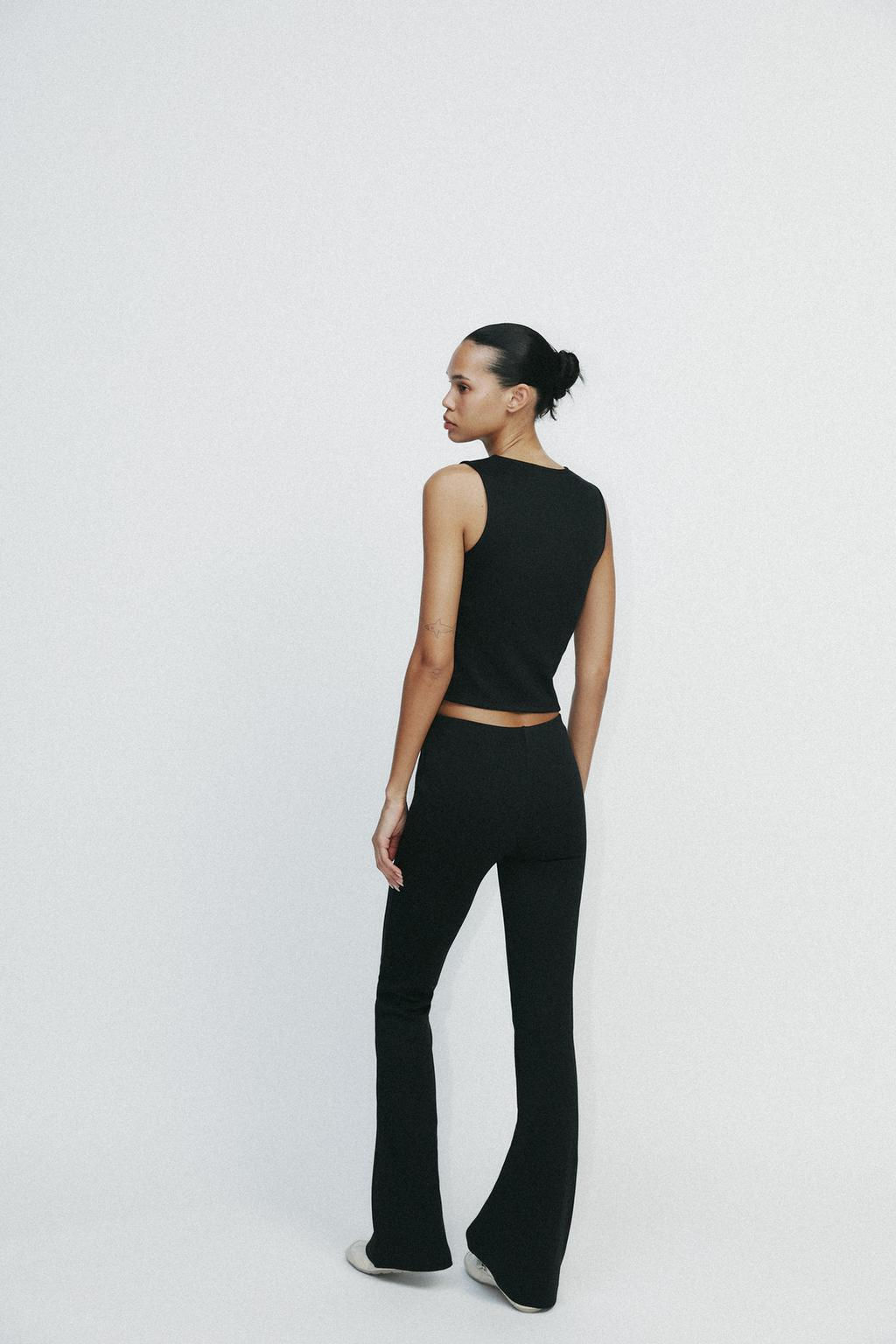 INTERLOCK BELL BOTTOM TROUSERS - Zara фото 4