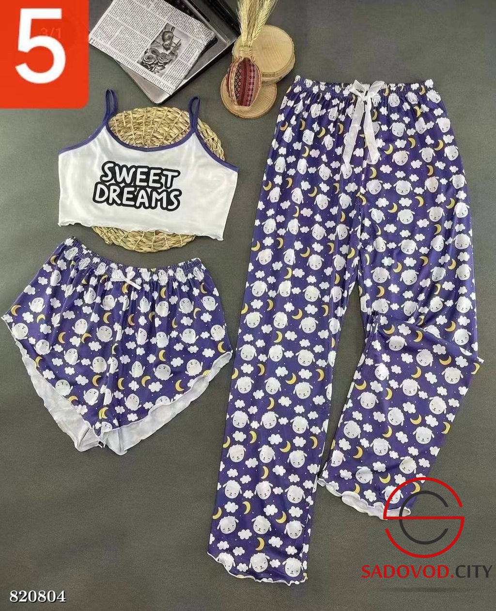 Пижама тройка (майка, шорты, штаны) - Bruno фото 3