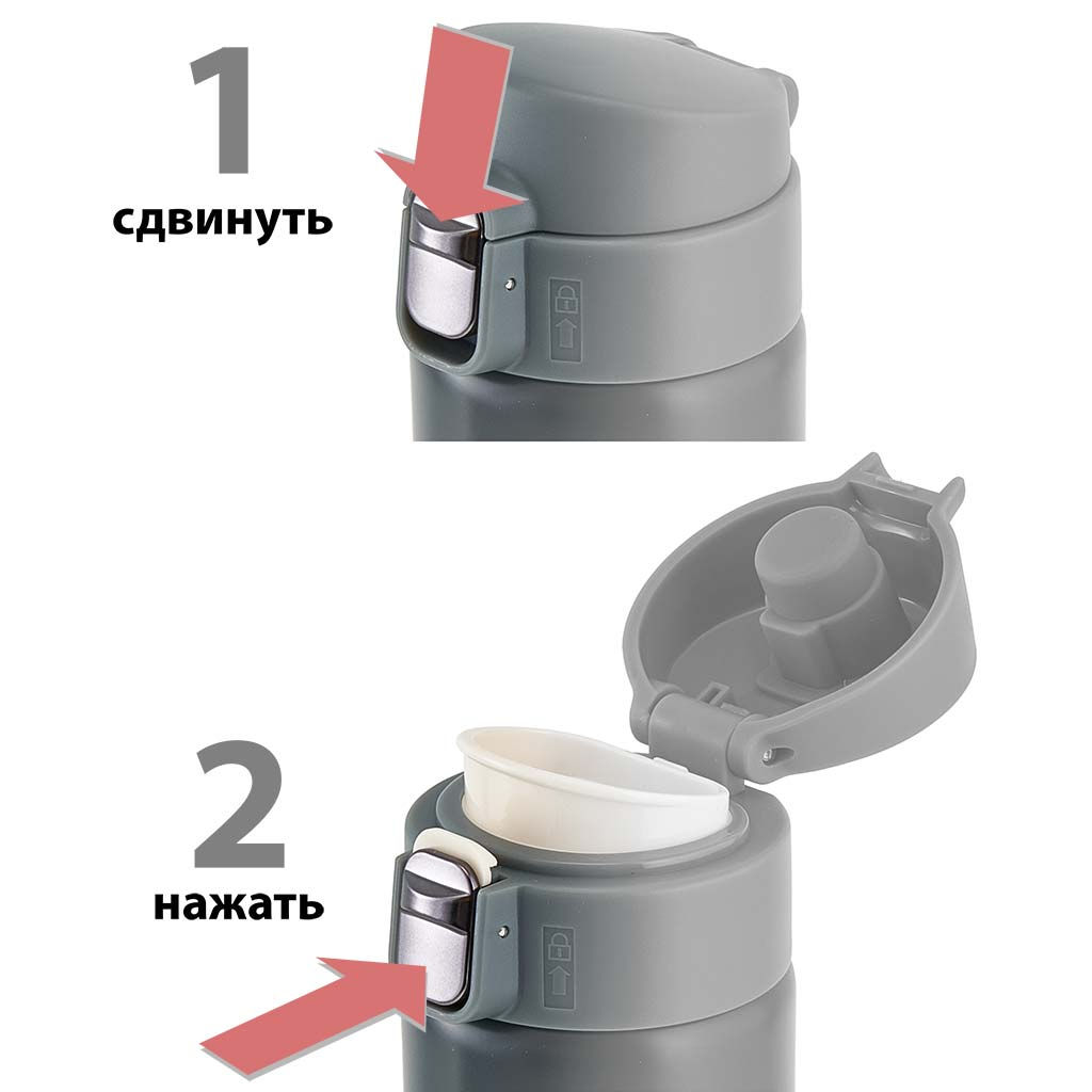 Термокружка вакуумная 380 мл, синий AK-04812А