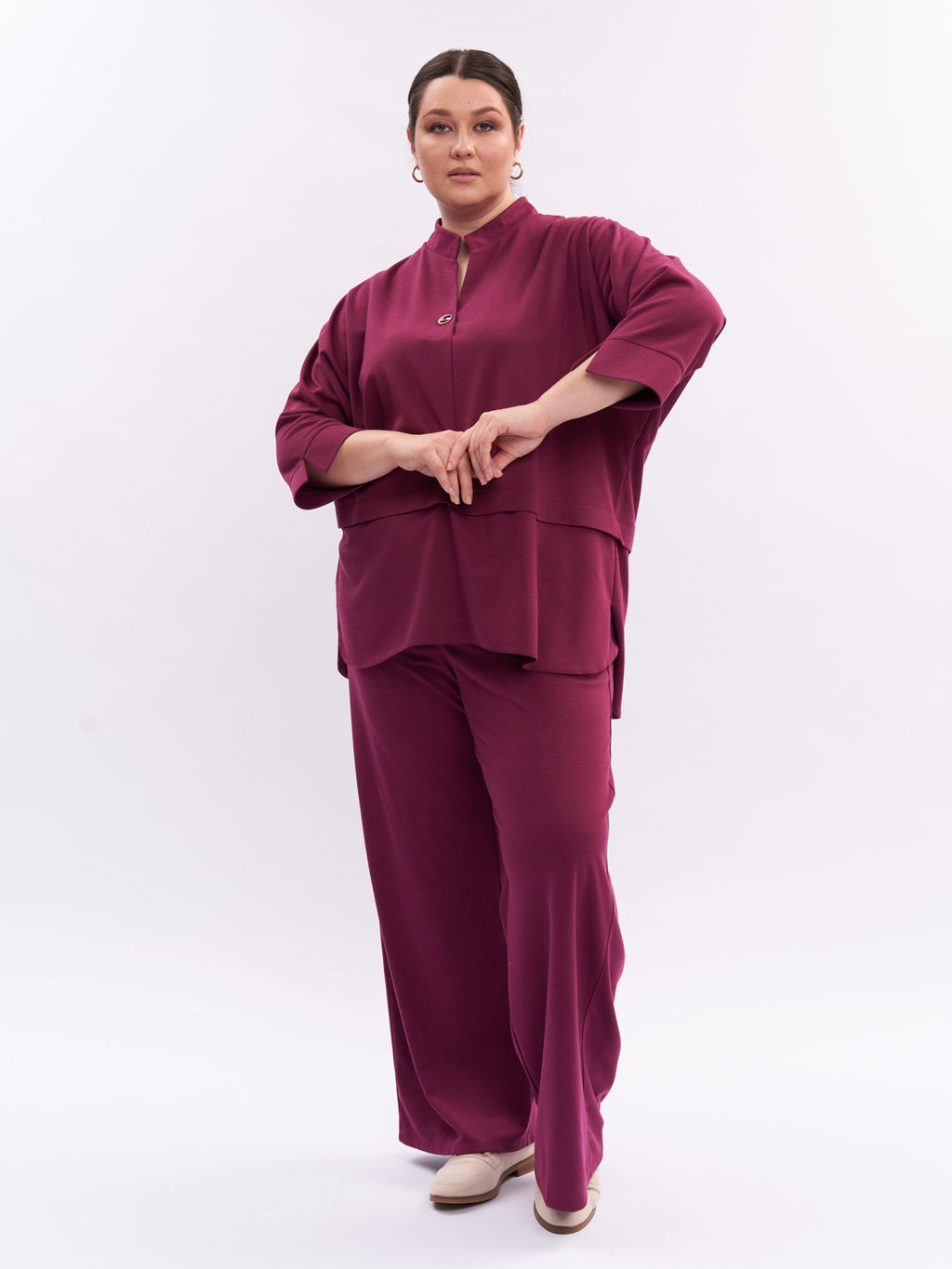 Блузка из плотного трикотажа BL08606RED31