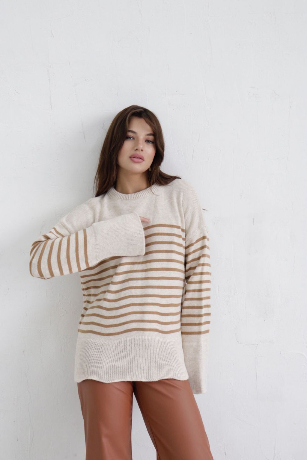 10407 Джемпер удлинённый в полоску - Martichelli фото 9