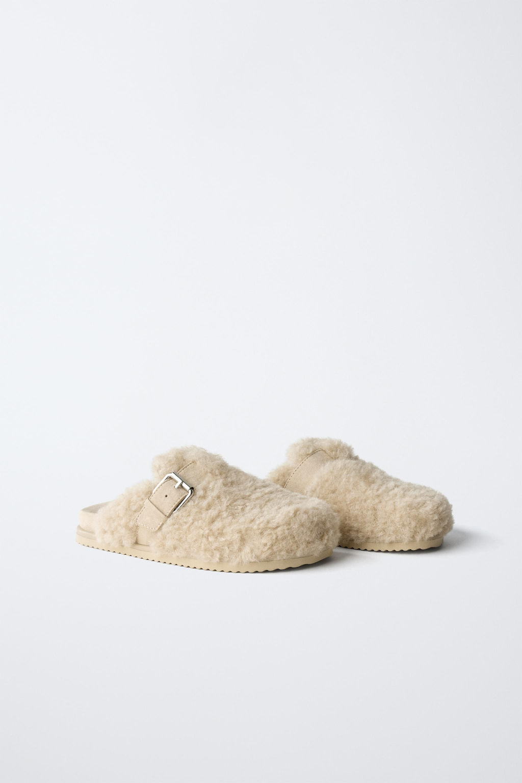 FAUX SHEARLING CLOGS - Zara фото 2