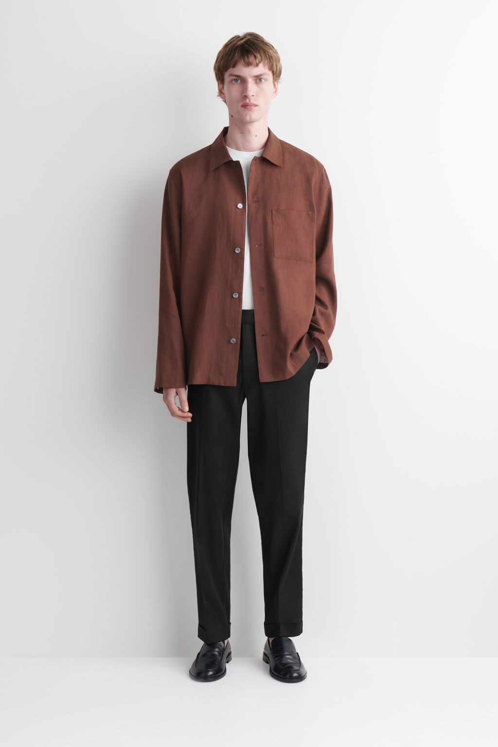 PANTAL?N DE LINO Y ALGOD?N SLIM FIT STRAIGHT LEG - H&m фото 3