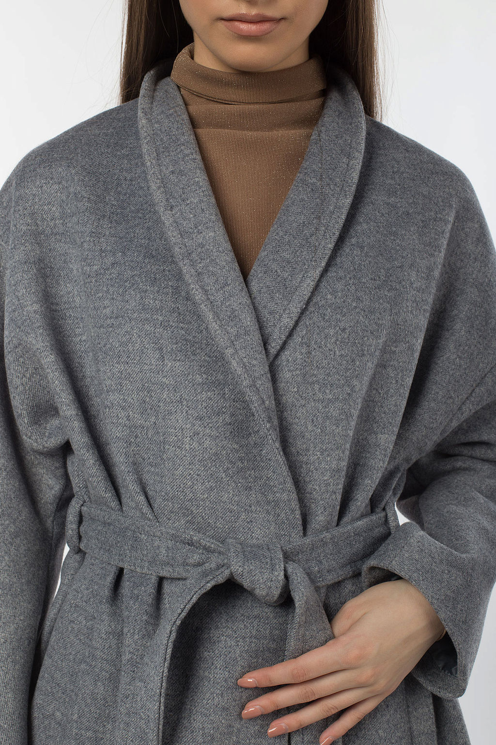 Пальто женское демисезонное (пояс) - El podio фото 7