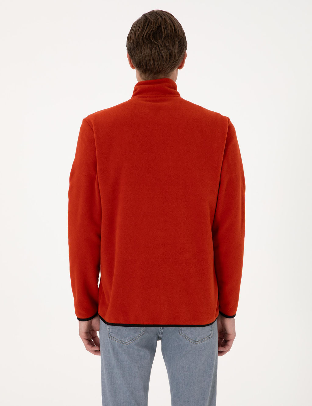 Kiremit Regular Fit Yar_m Fermuarl_ Polar Sweatshirt - Pierre cardin фото 5