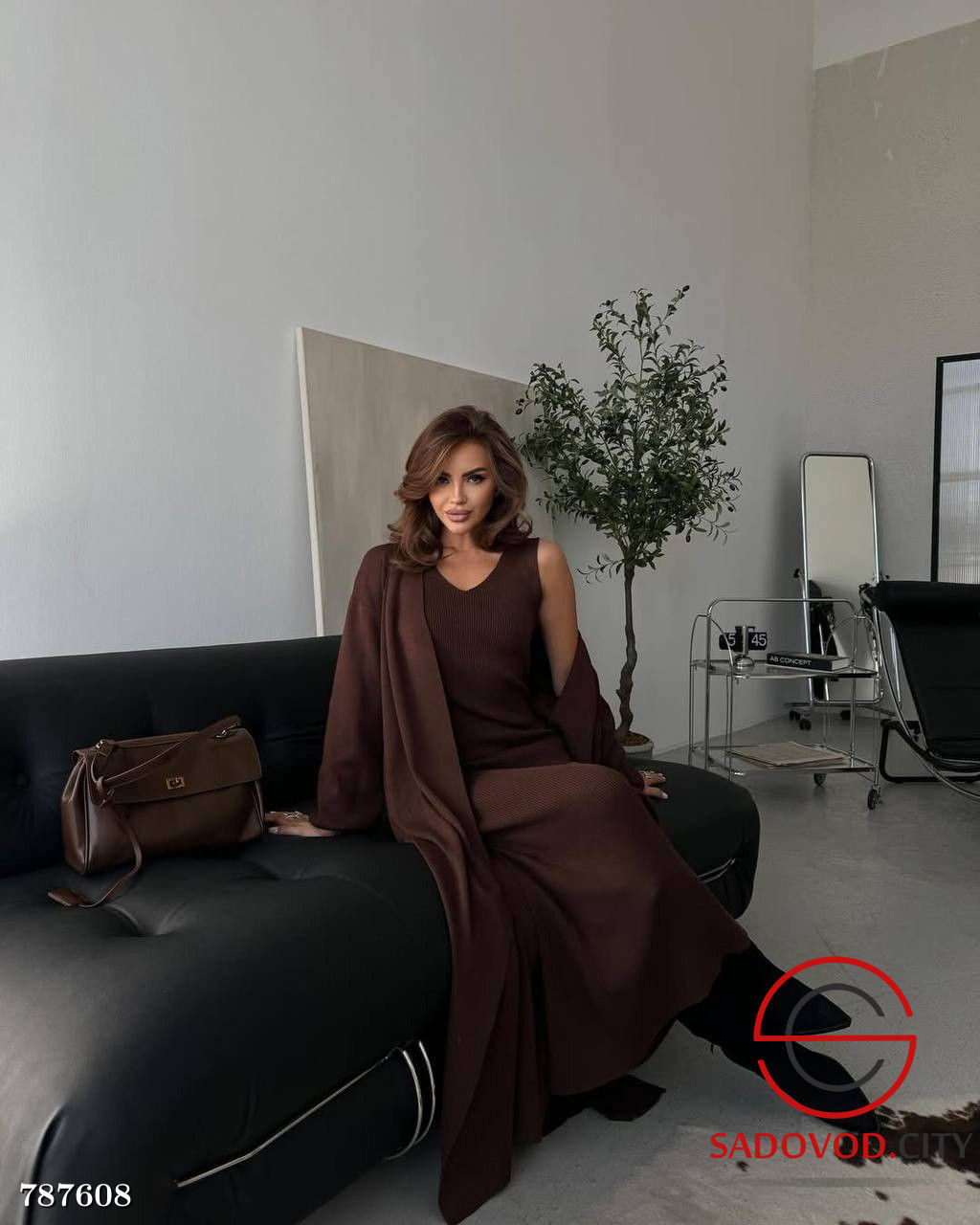 Женское платье с кардиганом