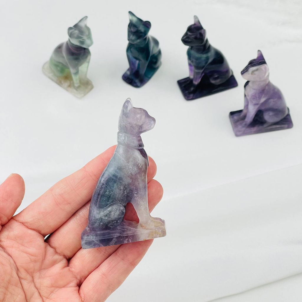 Кошка из Флюорита - Радуга самоцветов фото 3