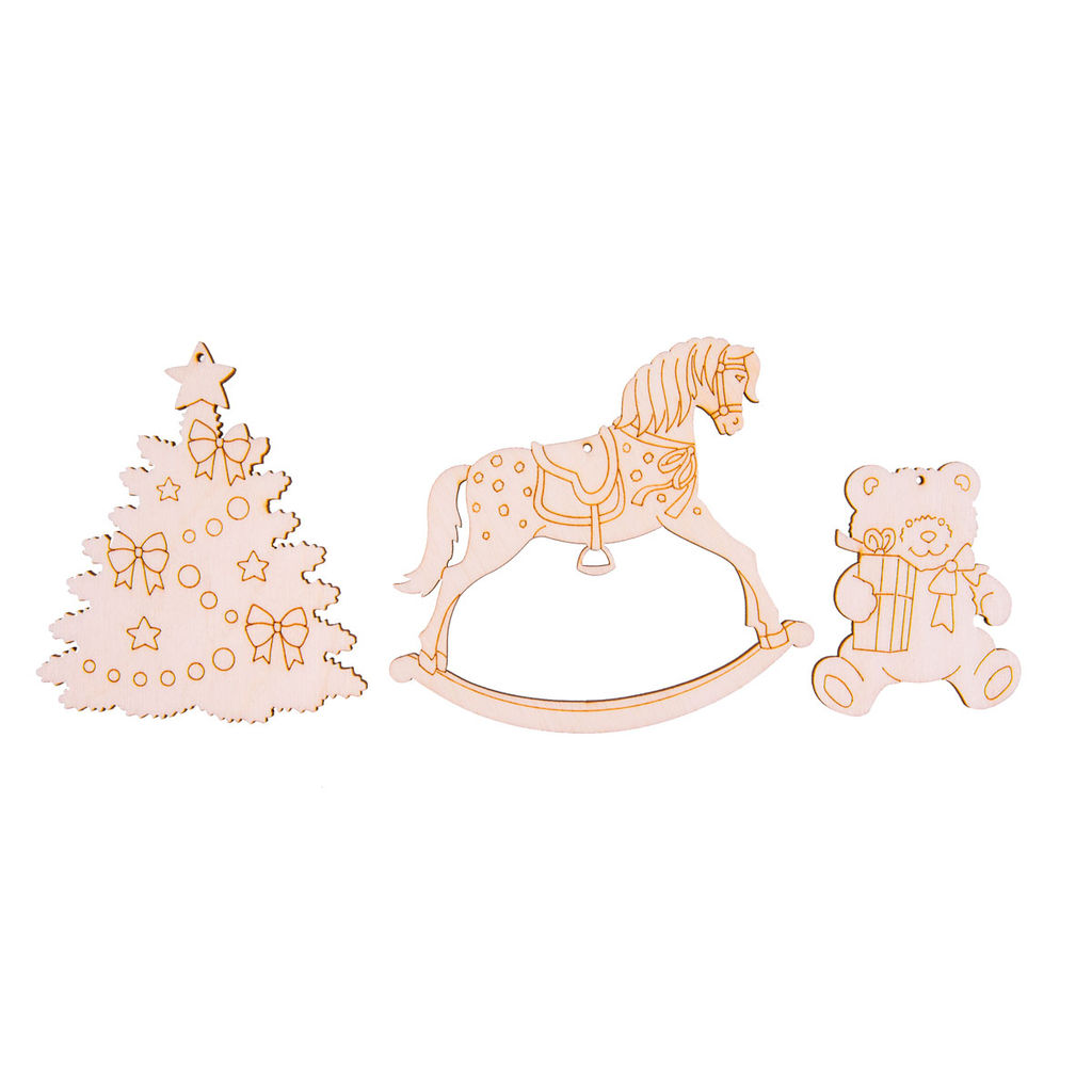 Заготовка для декорирования Mr. Carving ВД-1267 Набор подвесок Зимний фанера 0.3 см