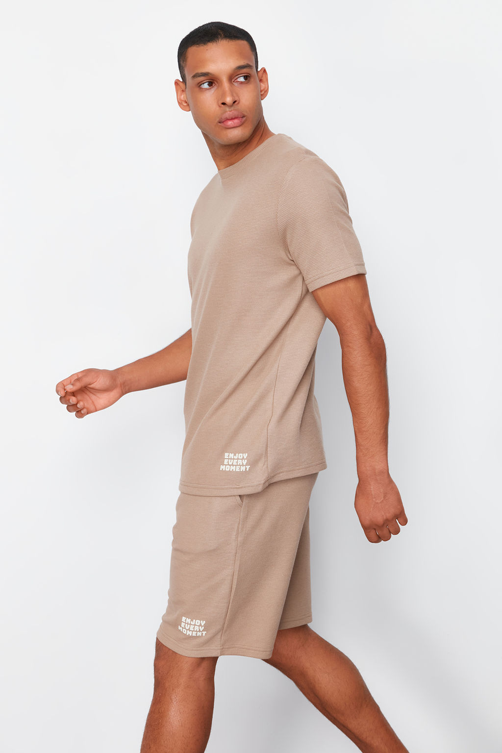 TRENDYOL MAN Mavi Regular Fit Waffle Sortlu Pijama Tak?m? TMNSS23PT00032 - Trendyolmilla фото 51