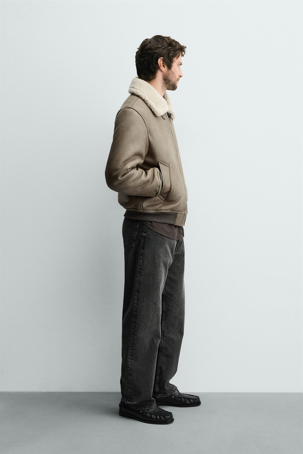 DOUBLE-FACED FAUX LEATHER JACKET - Zara фото 4