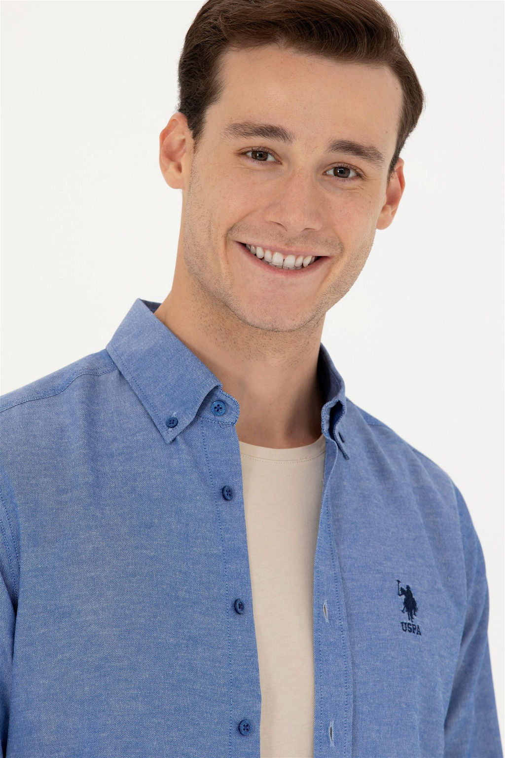 Мужская базовая рубашка Saks с длинным рукавом Неожиданная скидка в корзине - U.s. polo assn фото 2