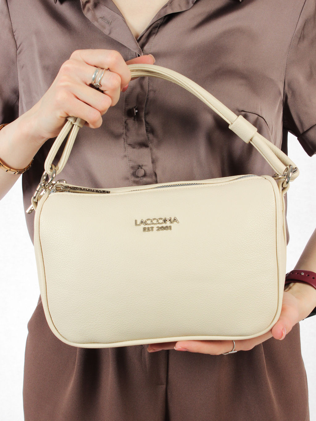 LACCOMA сумка Айлин-бежевый эко кожа хлопок