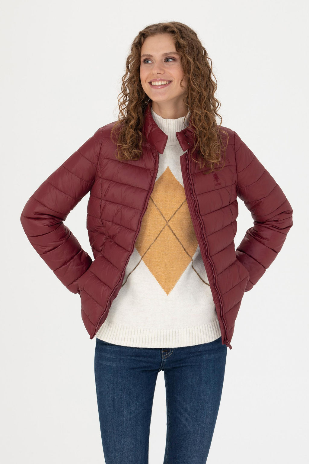 U. S. Polo Assn Женское бордовое пальто - U.s. polo assn фото 8
