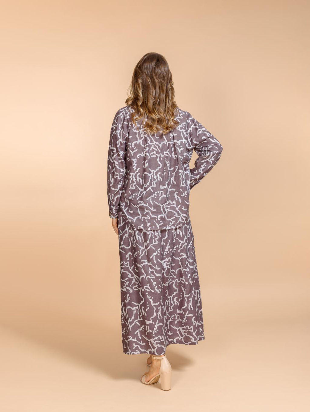 Костюм юбка и блузка (вискоза,лен) №25-200-3 (Лето 2025) - Ганг фото 4