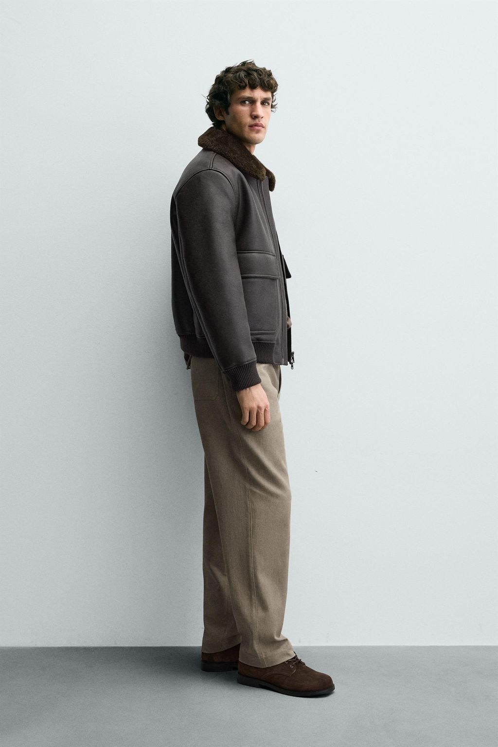 WASHED CHINO TROUSERS - Zara фото 4