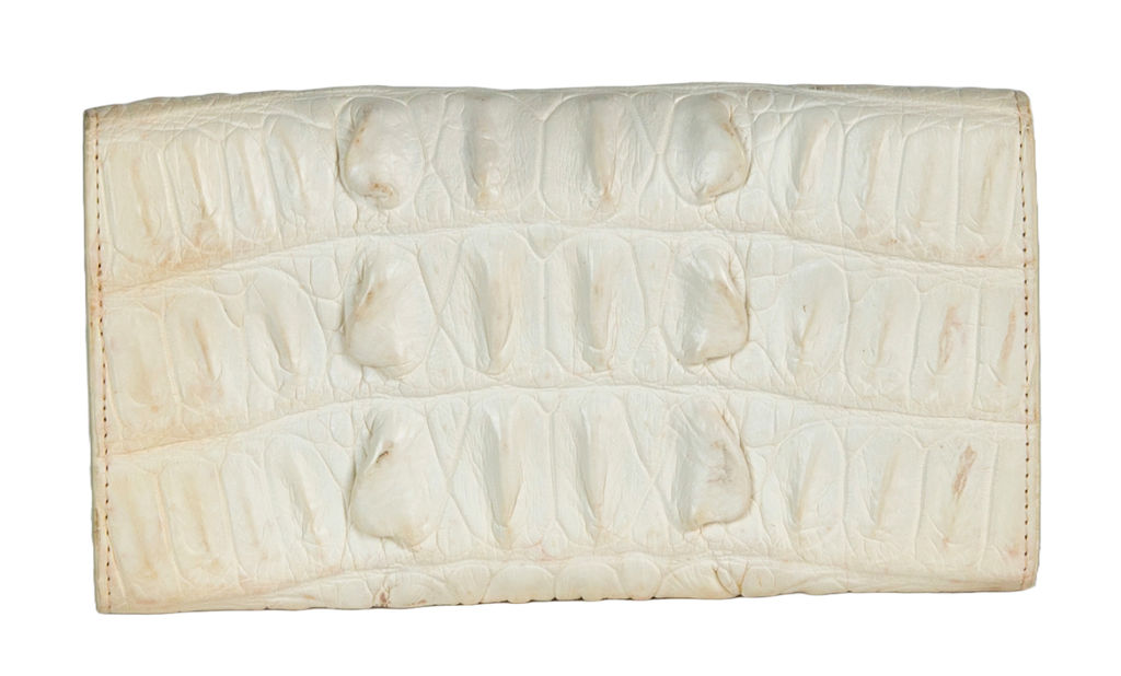 Кошелек Sefaro из кожи крокодила белый  фото 2