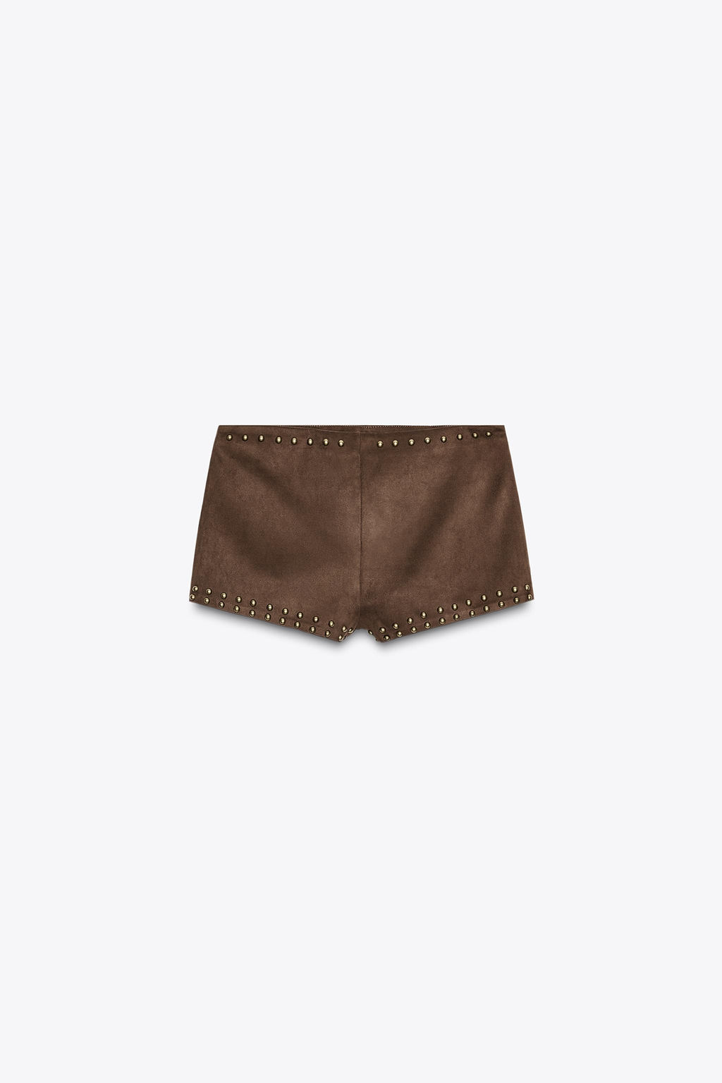 FAUX SUEDE STUD SHORTS - Zara фото 6