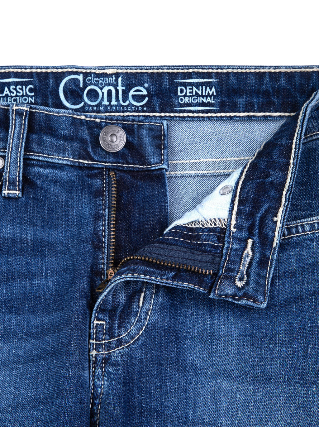 CONTE Джинсы классические Skinny со средней посадкой 756/4909D синий