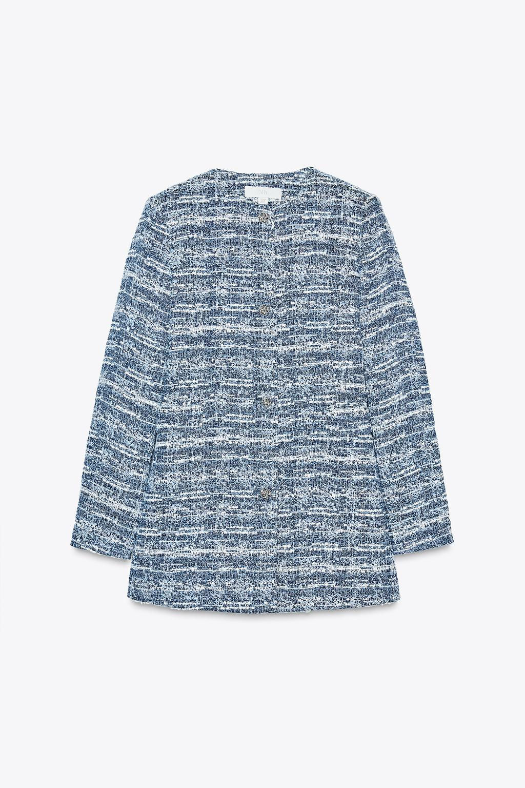 LONG STRUCTURED WEAVE CARDIGAN - Zara фото 4