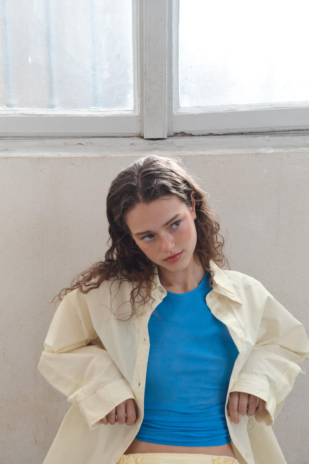 CAMISA OVERSIZE POPEL?N / Amarillo claro - Zara фото 7