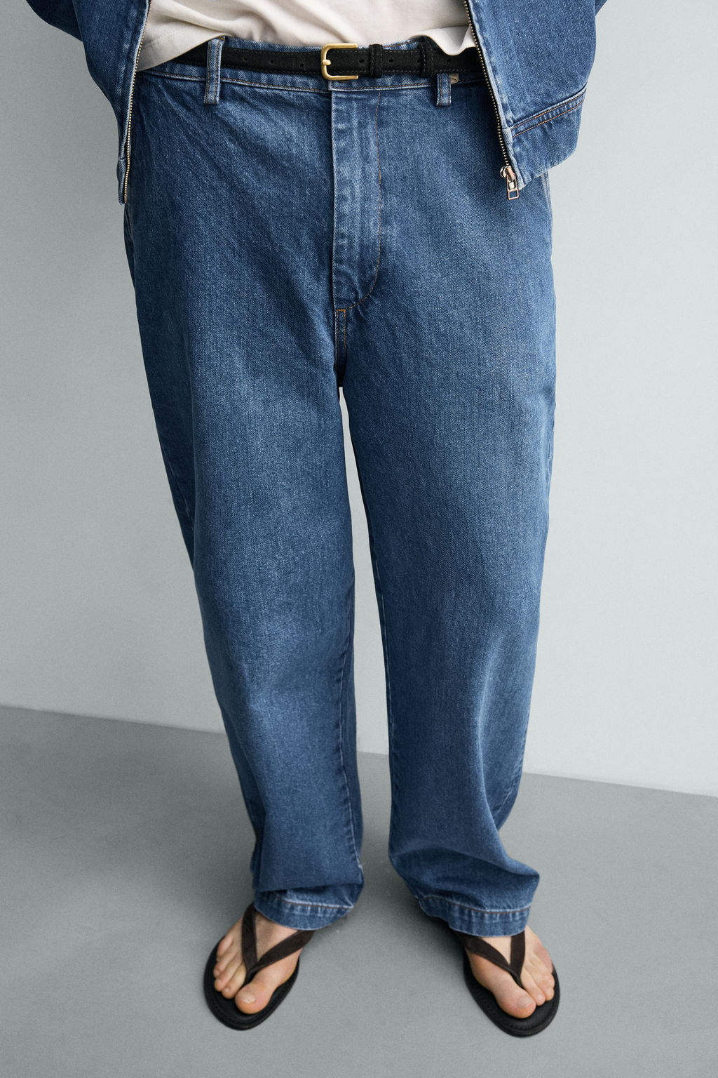 PANTAL?N CHINO DENIM STRAIGHT FIT / Azul