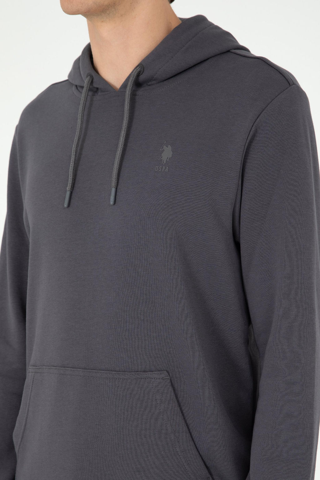 Мужской базовый свитшот антрацитового цвета Неожиданная скидка в корзине - U.s. polo assn фото 7