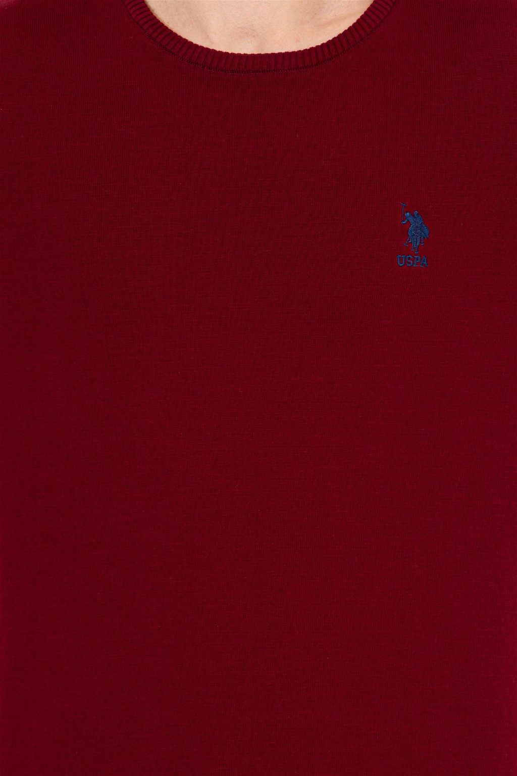 U. S. Polo Assn Мужской бордово-красный базовый свитер - U.s. polo assn фото 6