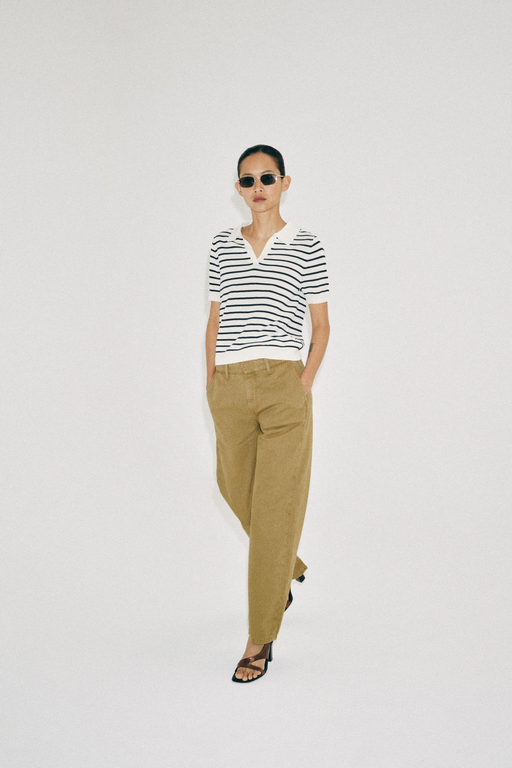 PANTAL?N CHINO ZW COLLECTION / Khaki - Zara фото 3