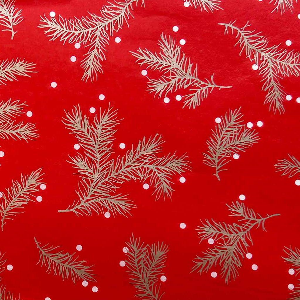 АКЦИЯ Цена за 1 шт. Набор ErichKrause Decor 4 листа упаковочной бумаги тишью Еловые ветки 50х70см