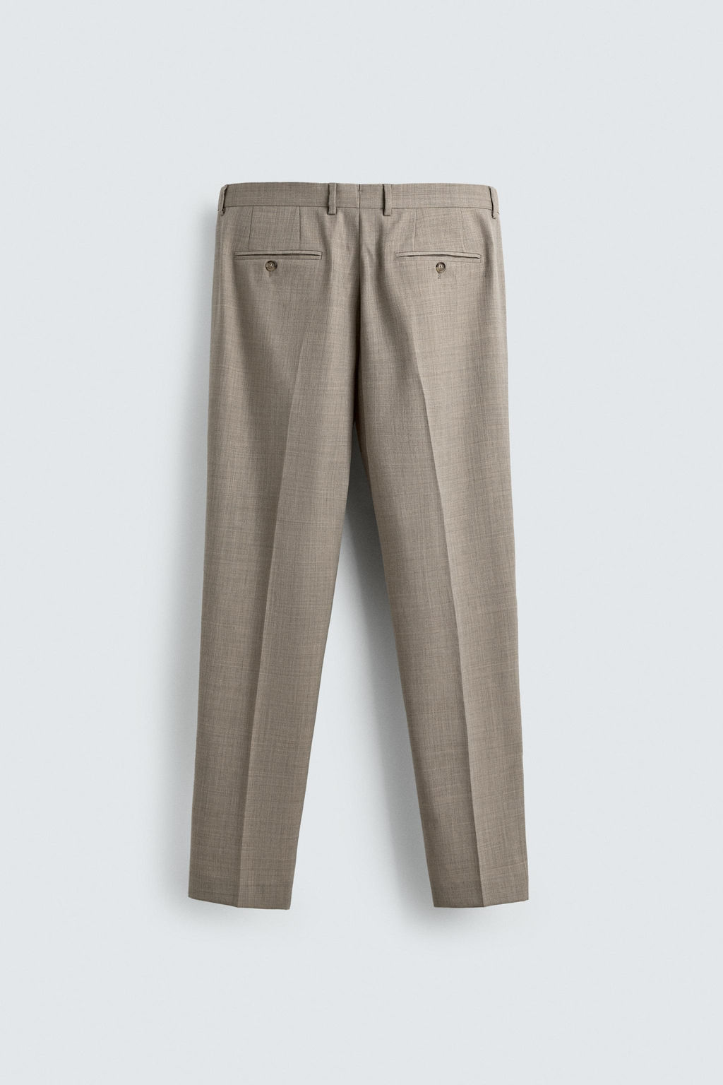 PANTAL?N TRAJE CONFORT CON LANA / Gris / Beige