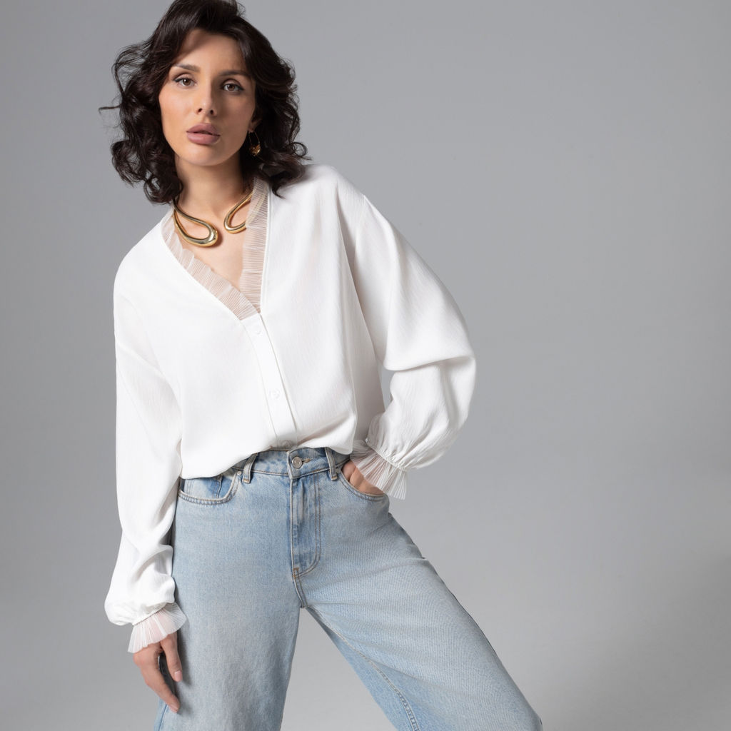 Рубашка нарядная Моя аура  люкс (белая) - Charutti фото 7