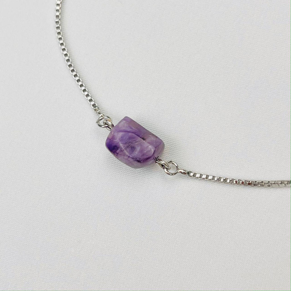 Браслет регулируемый с Чароитом от 16 см