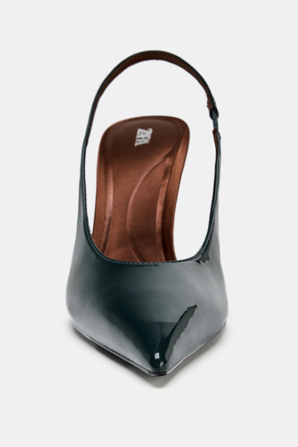 FAUX PATENT SLINGBACK SHOES