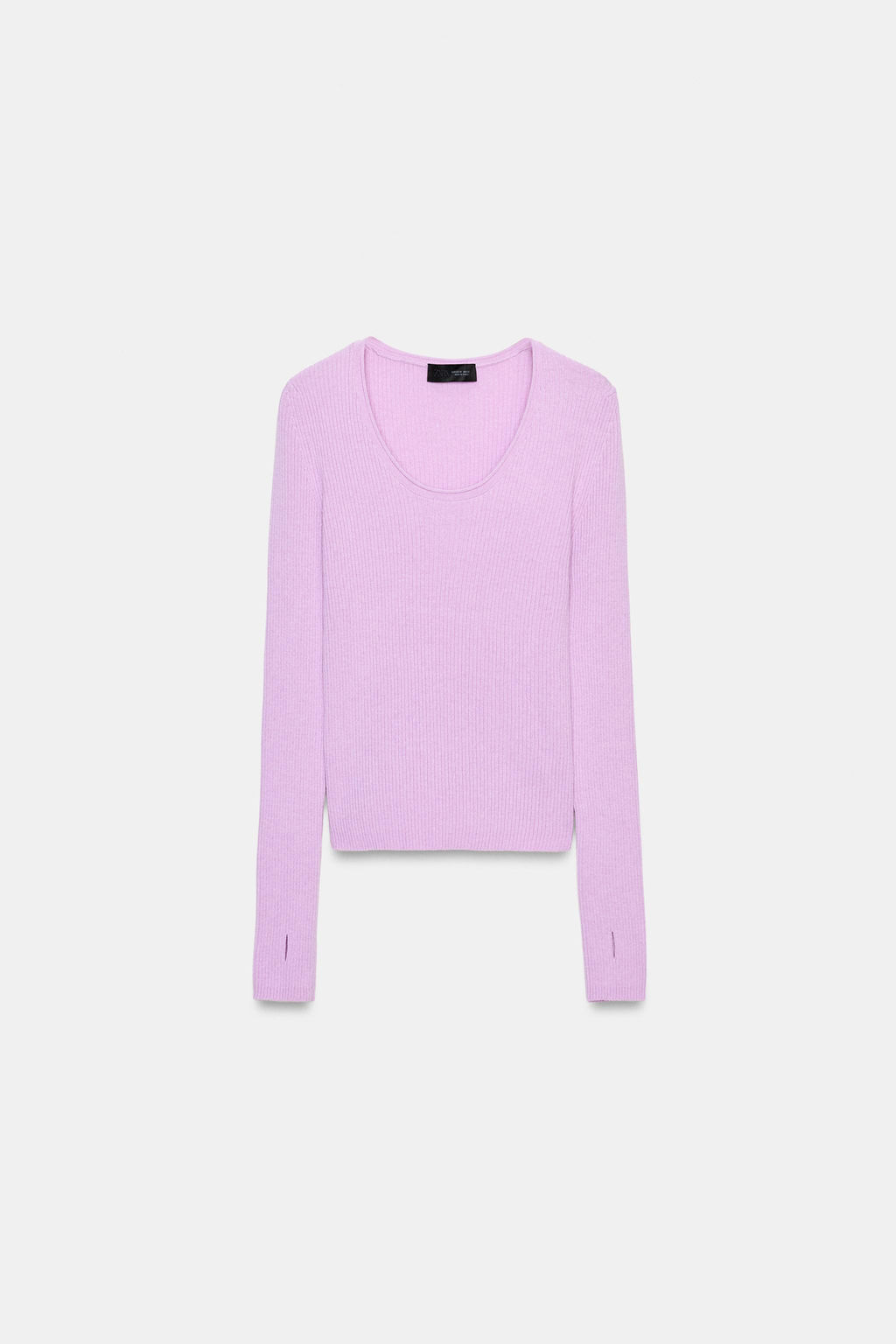 JERSEY RIB CON LANA / Lila claro - Zara фото 3