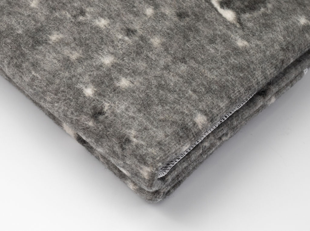 Одеяло 60% п/шерсть жаккард 100*140 " Мишки" цв серый