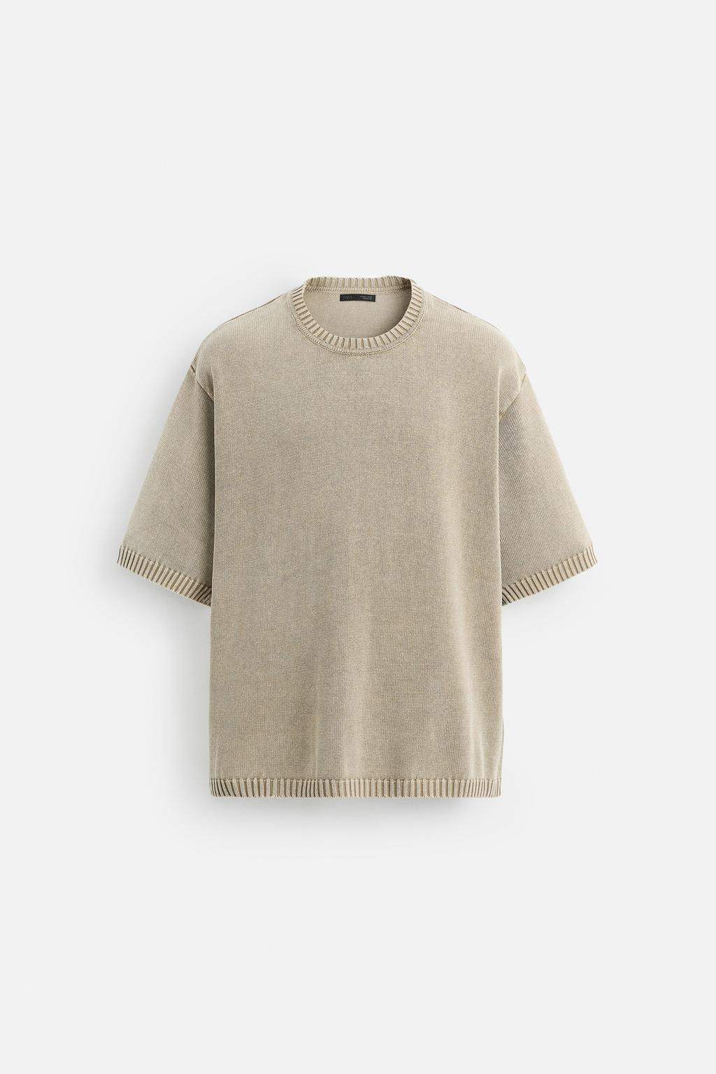 WASHED KNIT T-SHIRT - Zara фото 16