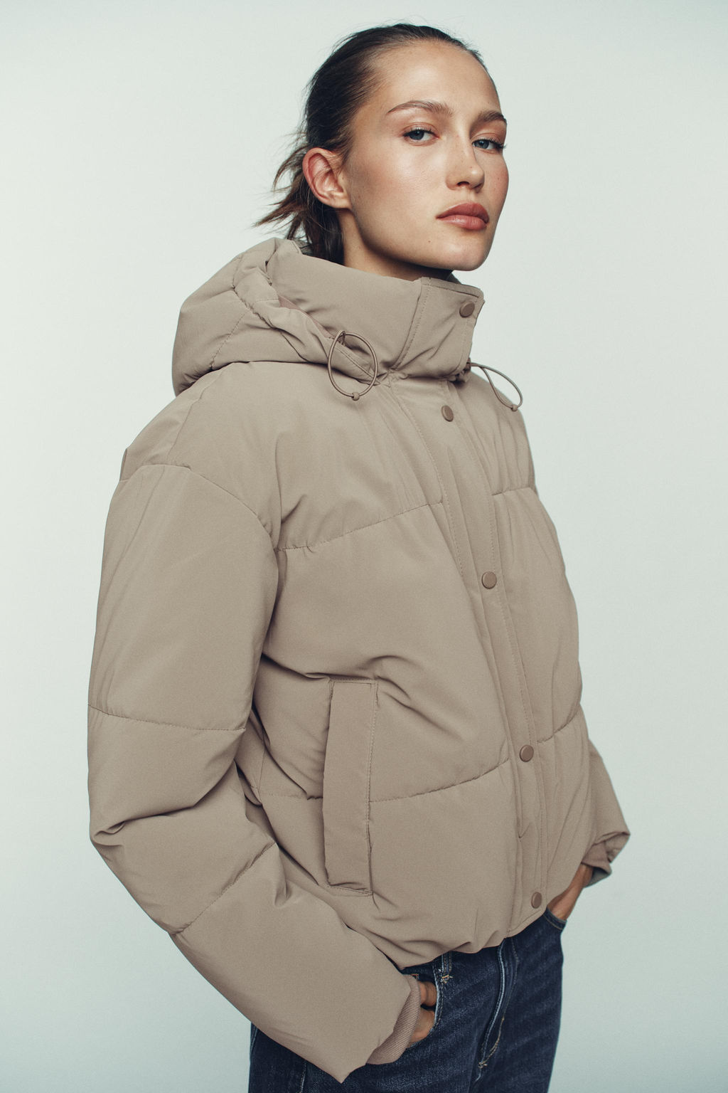 ANORAK CORTO CAPUCHA WATER REPELLENT WINDPROOF / Tostado - Zara фото 3