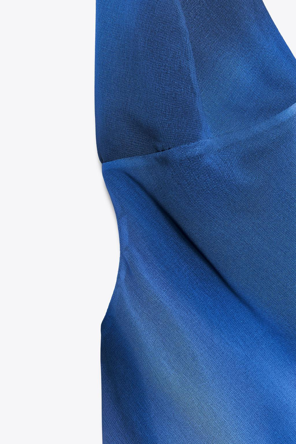 PRINTED HALTER LONG DRESS - Zara фото 8