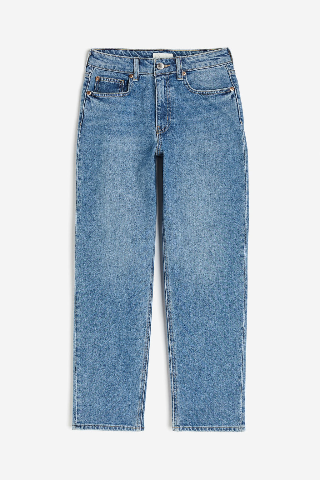 Slim Straight High Ankle Jeans - H&m фото 5