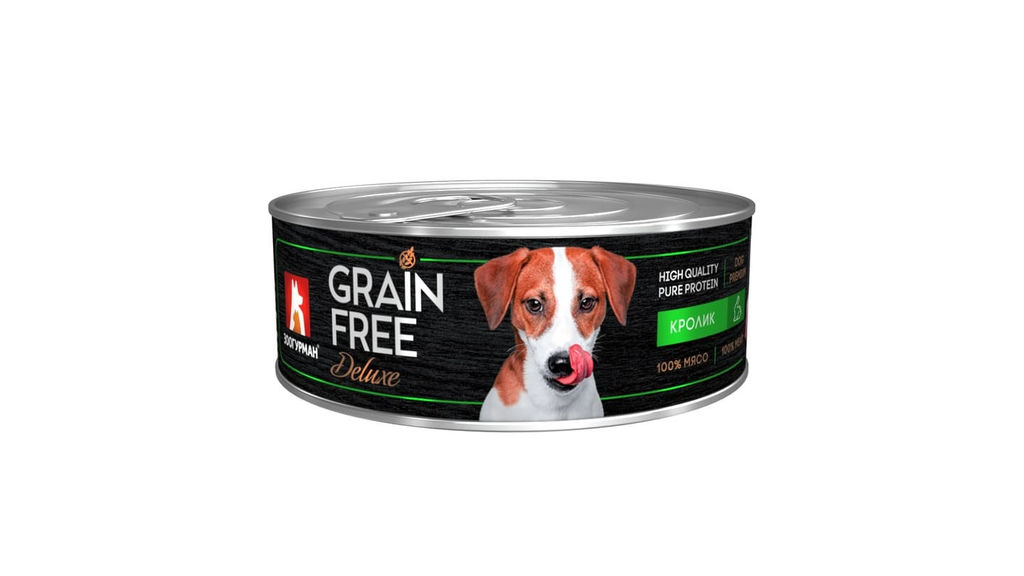 Консервы для собак "GRAIN FREE" со вкусом кролика 6890