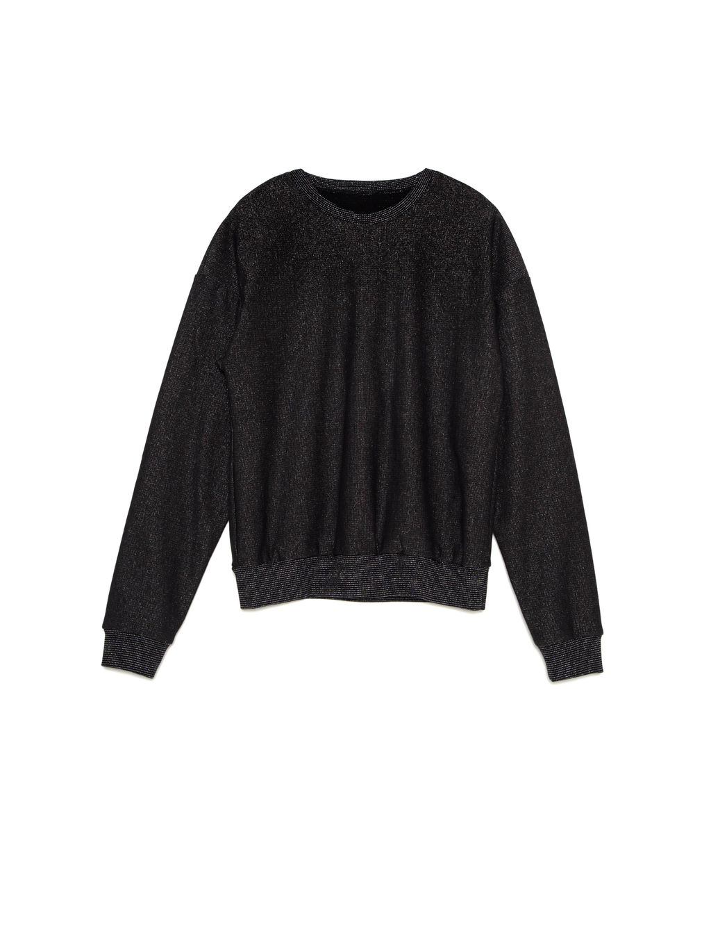 CONTE Ультракомфортный хлопковый свитшот с мерцанием люрекса LD 1043-1 shiny black