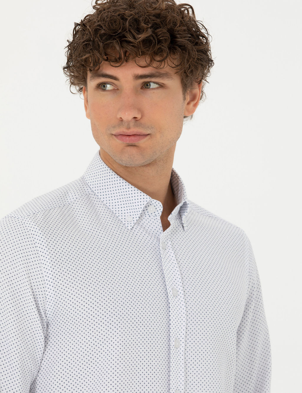 Lacivert Slim Fit Uzun Kollu G_mlek