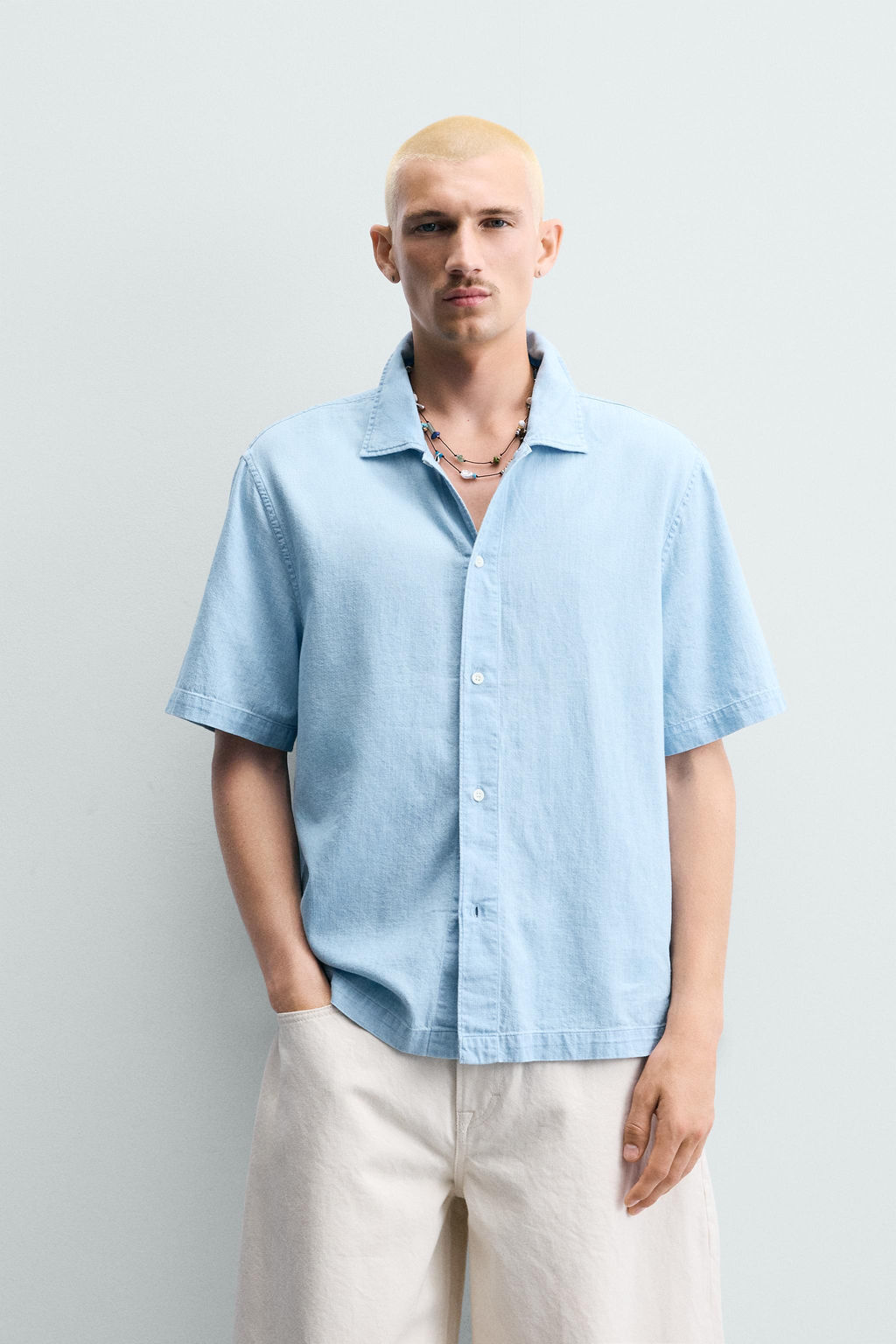 CAMISA FLUIDA RAYAS / Azul - Zara фото 2