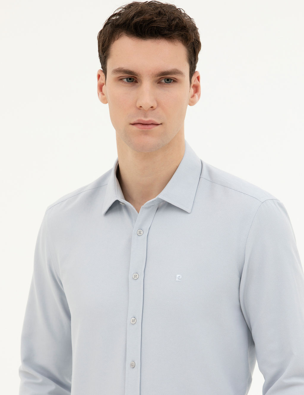 Gri Slim Fit Uzun Kollu G_mlek