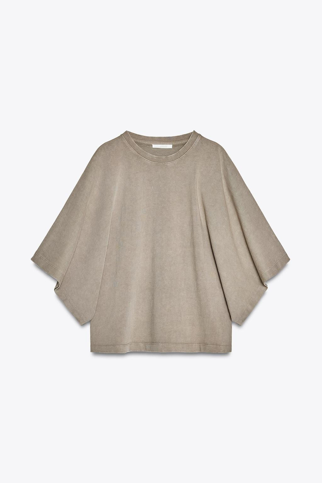WASHED CAP SLEEVE T-SHIRT - Zara фото 13
