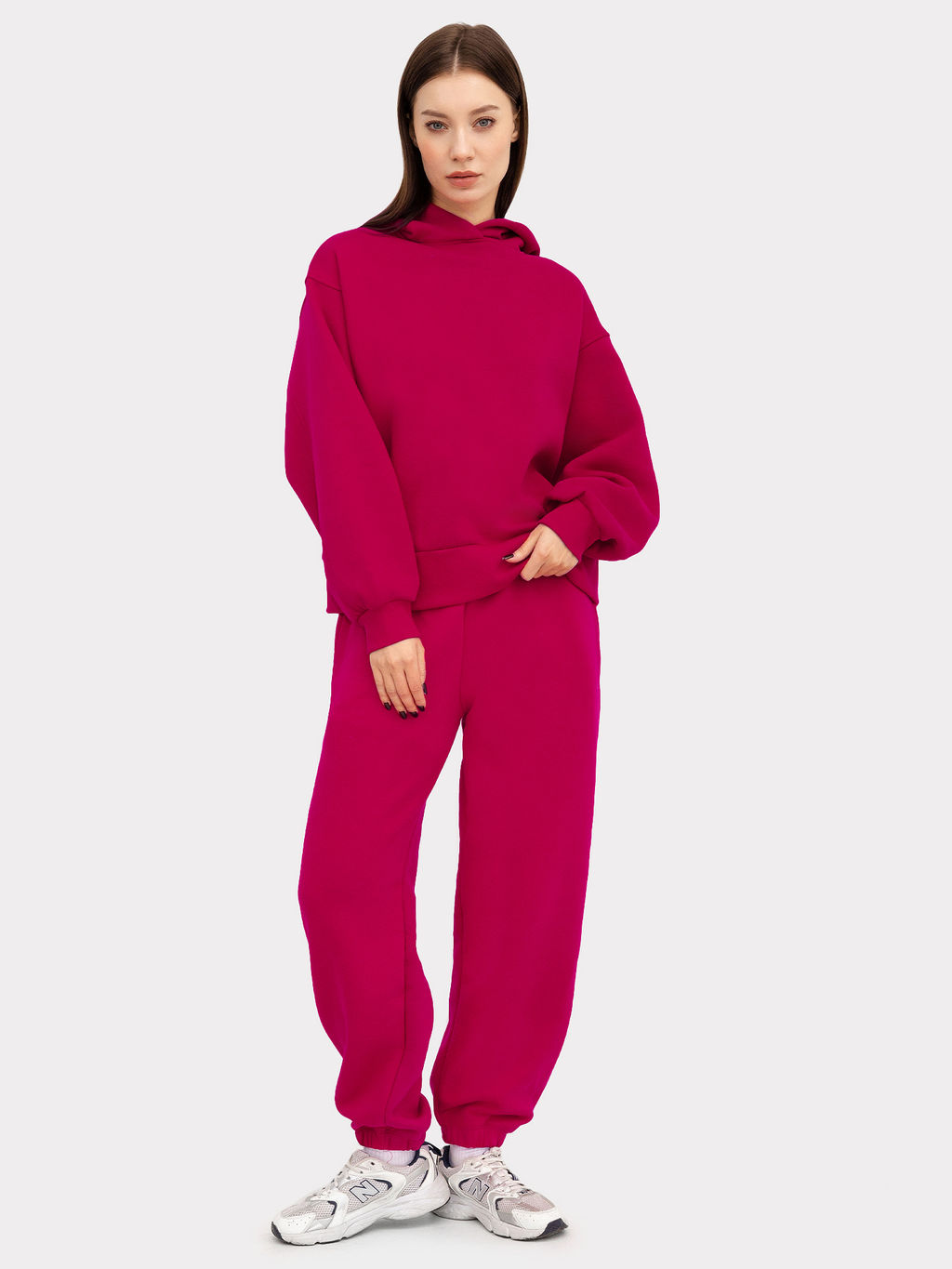 Брюки Mark Formelle 382404 широкие из футера розовые  фото 3