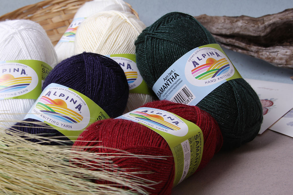 Пряжа ALPINA SAMANTHA 75% вискоза, 25% полиэстер 10 шт. х 50 г 160 м  10 м