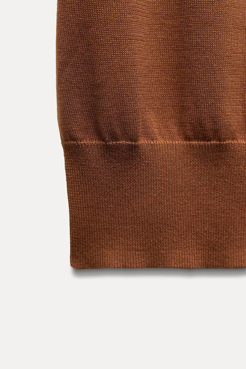 PLAIN KNIT POLO SHIRT - Zara фото 8