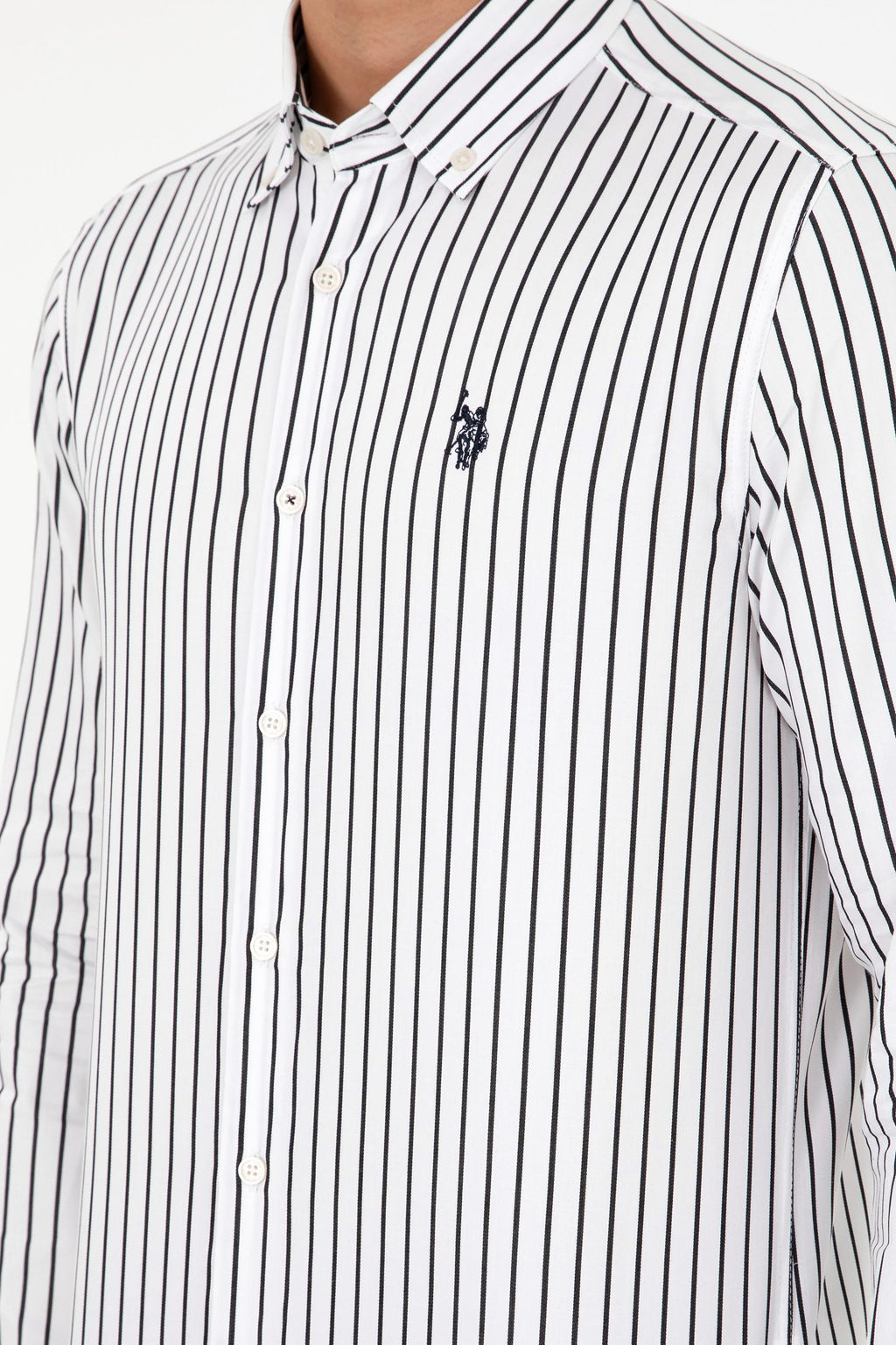 Рубашка U.S. Polo Assn черная из хлопка  фото 14