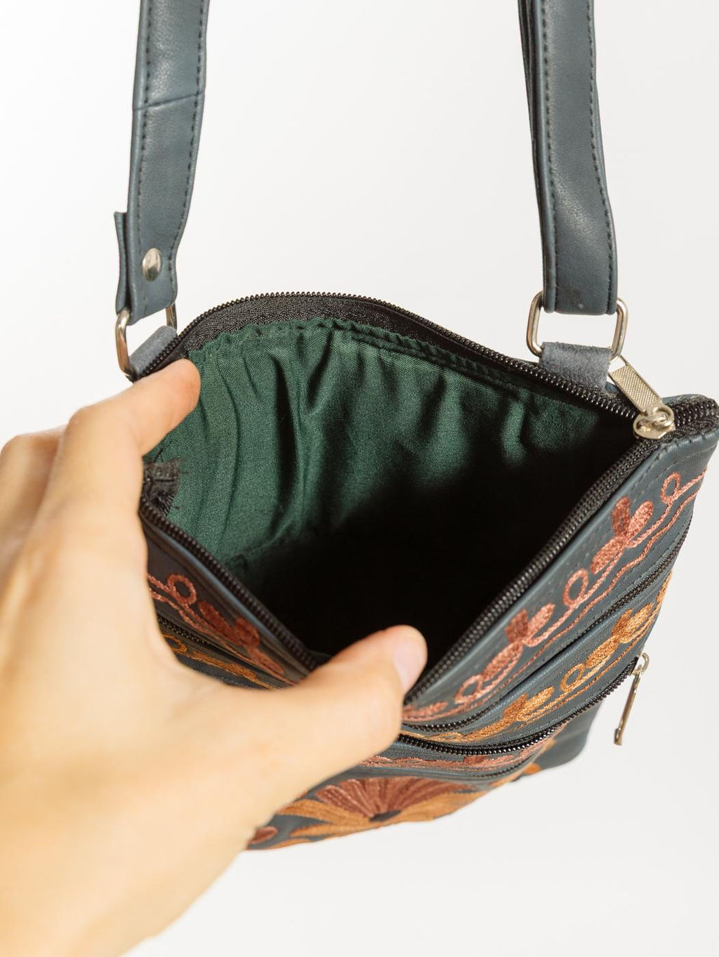 Сумка натуральная кожа через плечо №1114/8 - Ганг фото 6